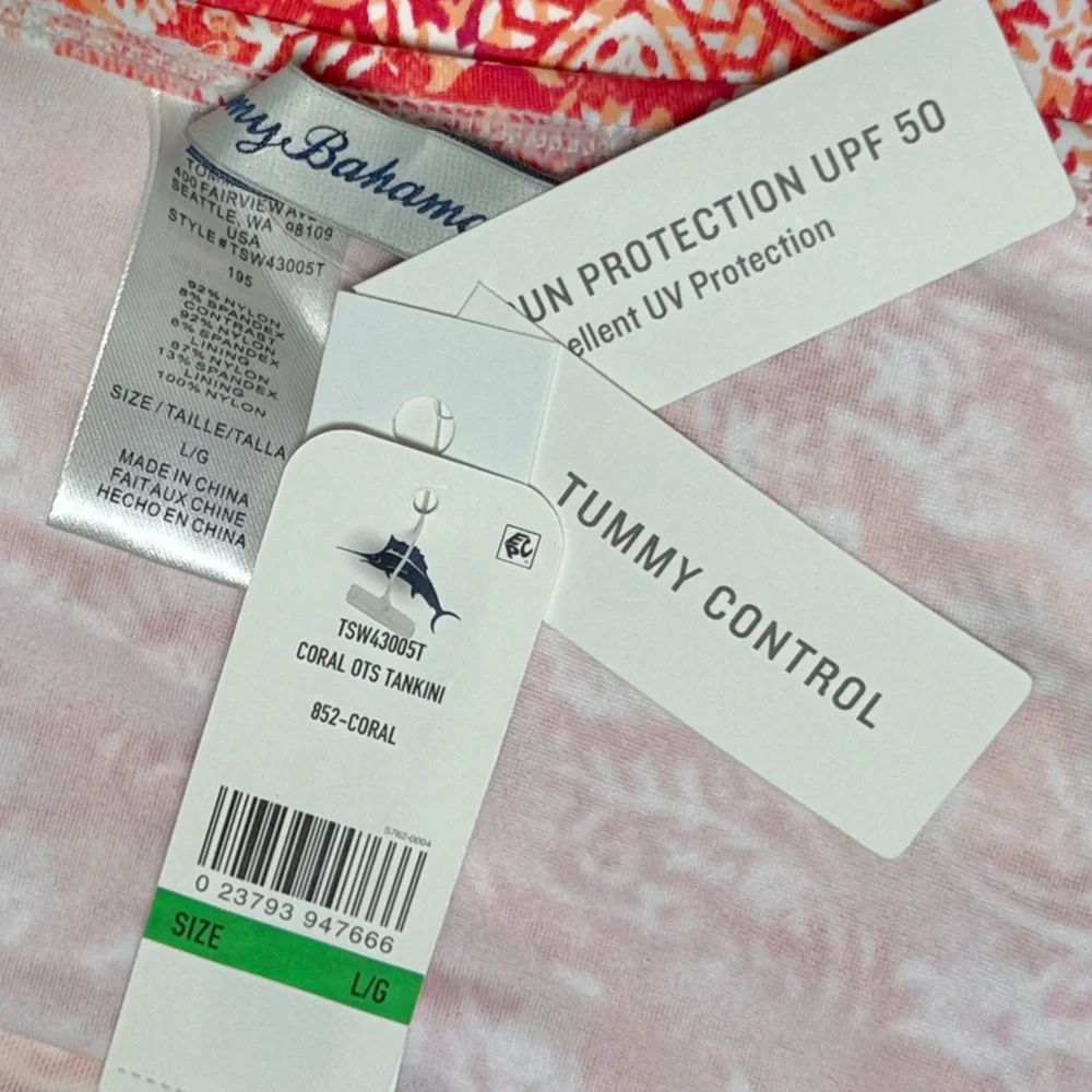 Tommy Bahama Coral OTS Tankini Top - Picture 9 of 9